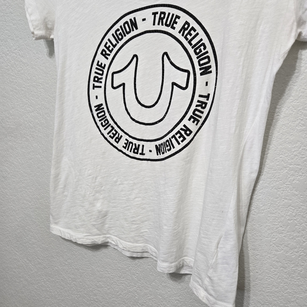 True Religion White Graphic Tee Size L - Picture 5 of 13